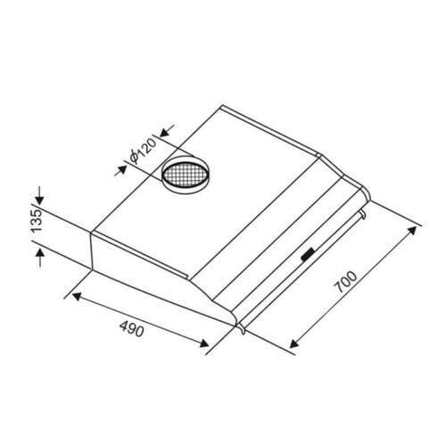 Kích thước máy hút mùi Faster FS0470S