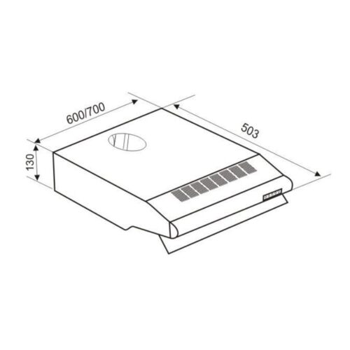 Kích thước máy hút mùi Faster FS0870S