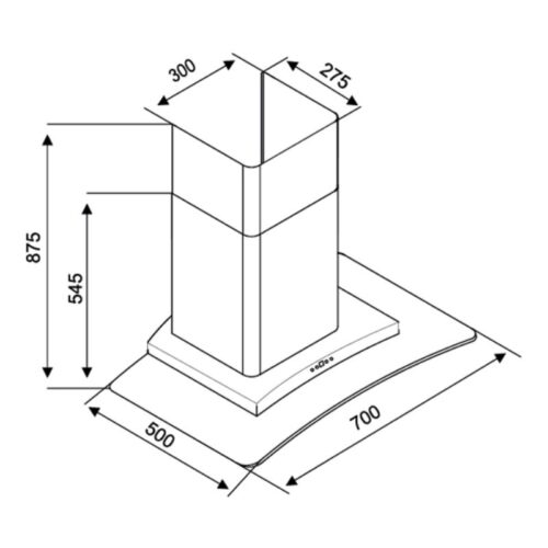 Máy hút mùi Kocher K-228T 70cm 3 Kích thước máy hút mùi Kocher K-228T 70cm