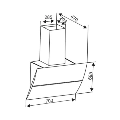 Kích thước máy hút mùi Sevilla SV-70K4