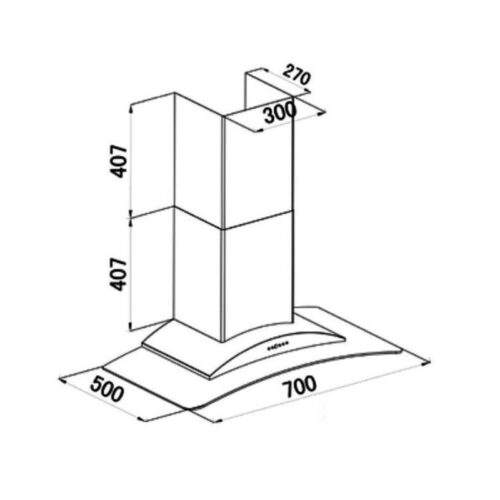 Kích thước máy hút mùi Sevilla SV-Lexus70