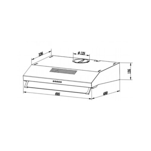 Kích thước máy hút mùi TEKA CLA 72K00S