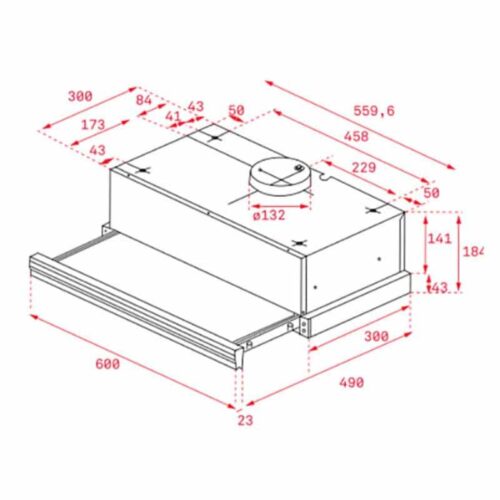 Kích thước của Máy hút mùi Teka CNL 6400 BK BLACK