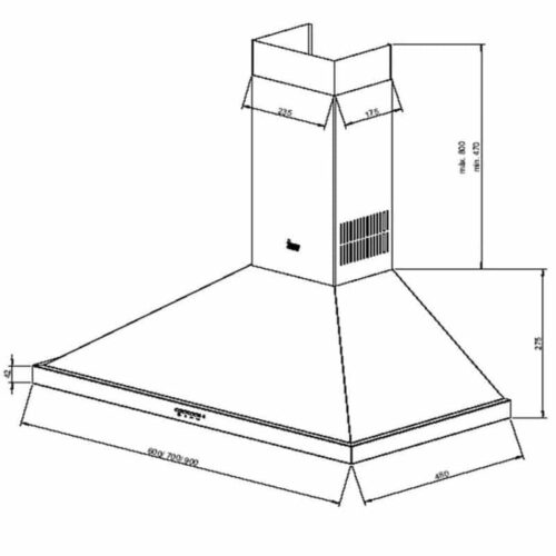 Kích thước của Máy hút mùi Teka DBB 60
