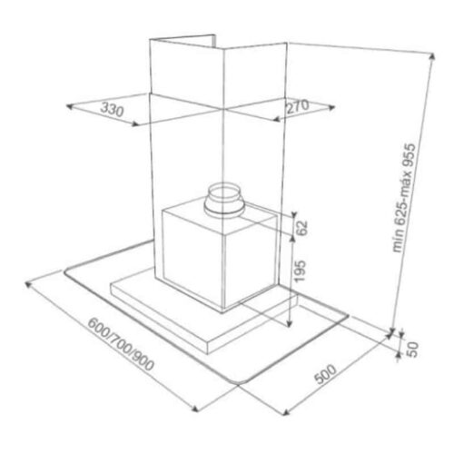 Kích thước của Máy hút mùi TEKA DG 780