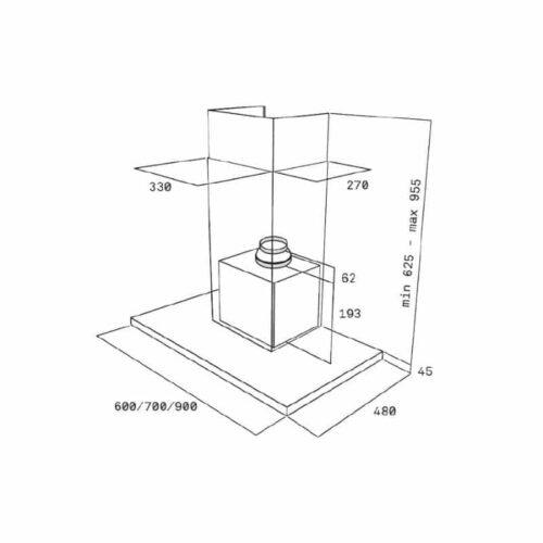 Kích thước của Máy hút mùi TEKA DJ 750