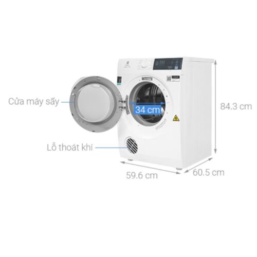 Kích thước máy sấy thông hơi Electrolux 8.5kg UltimateCare 300
