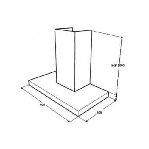 kích thước của máy hút mùi Hafele HC-WI90C 538.80.272