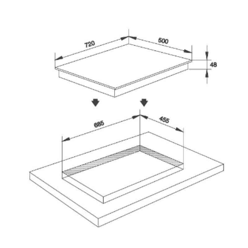 Kích thước bếp Điện Malloca MH-04R Kích thước bếp Điện Malloca MH-04R