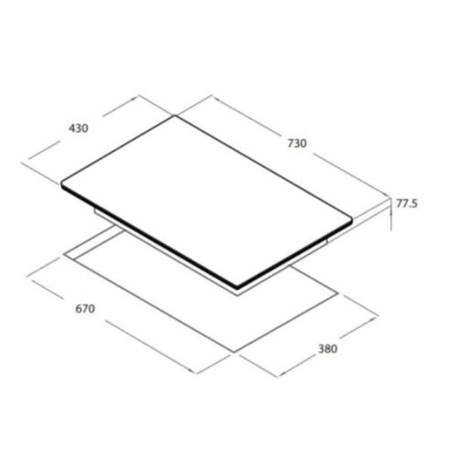 Kích thước của Bếp từ đôi Spelier SPE IC-1089D