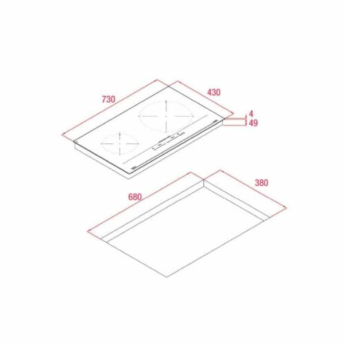 Kích thước của Bếp từ Teka IBC 7322 S