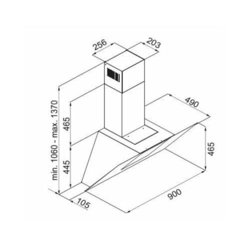 Kích thước máy hút mùi Lorca TA-6018P-90
