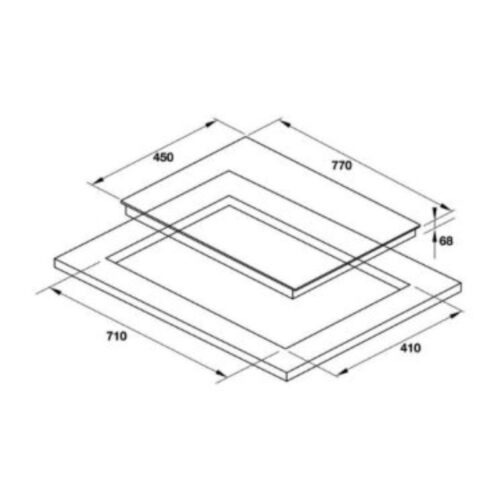 Bếp điện 2 vùng nấu Hafele HC-R772A 536.01.795 5 Kích thước bếp điện 2 vùng nấu Hafele HC