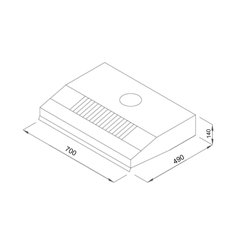 Kích thước máy hút mùi cổ điển Malloca H312-700 Kích thước máy hút mùi cổ điển Malloca H312-700
