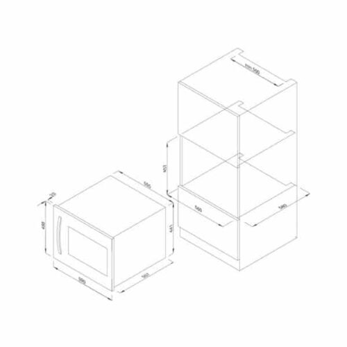 Kích thước của Tủ Rượu Malloca MWC-22G