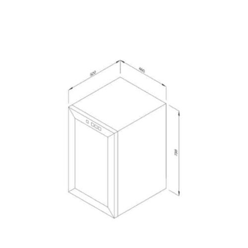 Kích thước của Tủ rượu Malloca MWC-65B