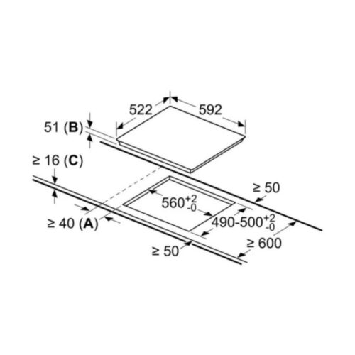 Kích thước Bếp từ Bosch PIJ611BB5E