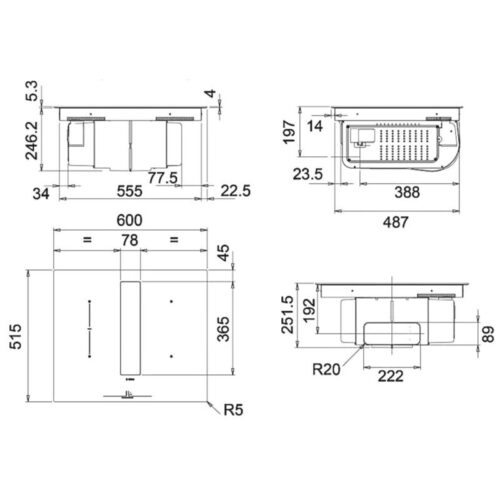 Kích thước máy hút mùi Elica NIKOLATESLA FIT BL/A/72