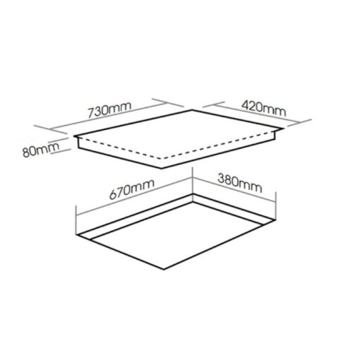 Kích thước bếp từ đôi Faster FS 986I