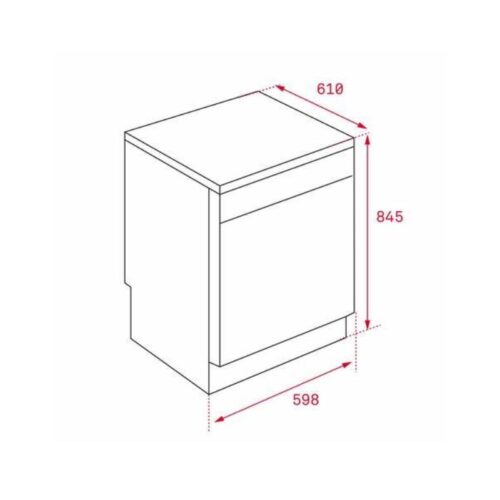 Kích thước máy rửa chén TEKA LP9 840