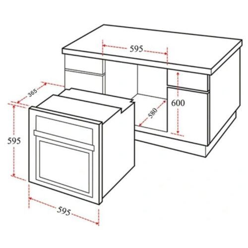 Lò nướng Chefs EH-BO600E 2 Kích thước lò nướng Chefs EH-BO600E