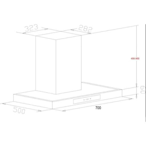 Kích thước của Máy hút mùi Chefs EH-R107E7D
