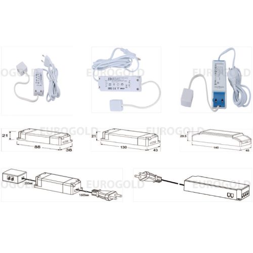 Nguồn cấp đèn LED tủ áo EuroGold EUD8818