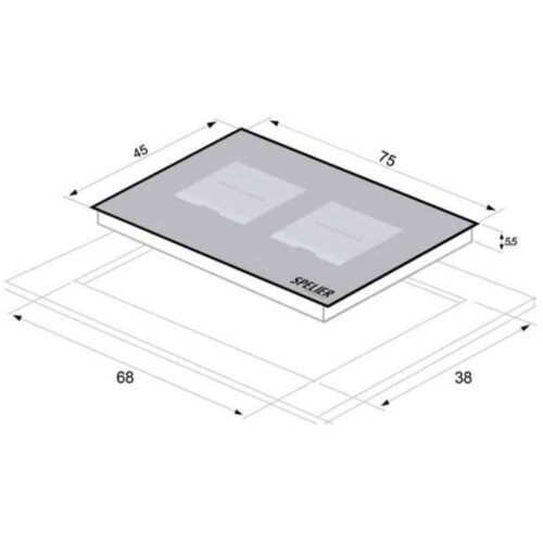 Kích thước của Bếp từ đôi Spelier SPE IC 1189