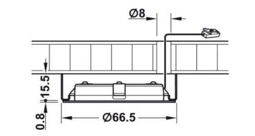Đèn Led chiếu 24V Hafele 833.75.122 3 Kích thước của Đèn Led chiếu 24V Hafele 833.75.122