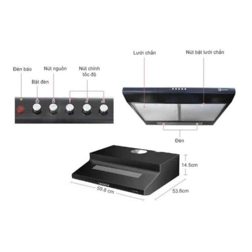 thông số kỹ thuật của Máy hút mùi Electrolux EFT6510K