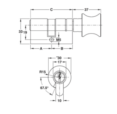 Ruột khóa 2 đầu Hafele 916.08.487, 91mm Đồng thau