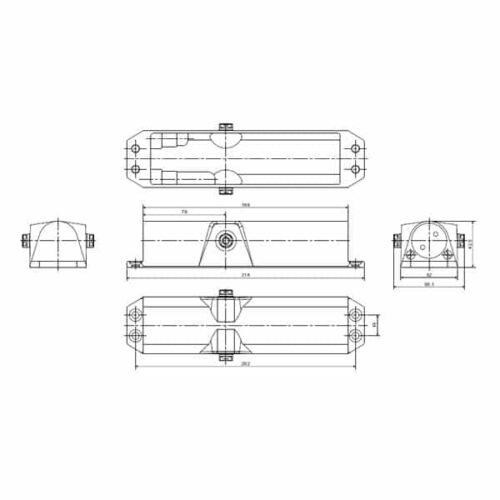 Thiết bị đóng cửa tự động 80Kg EN2-4 Hafele 931.77.119 3 Kích thước của Thiết bị đóng cửa tự động 80Kg EN2-4 Hafele 931.77.119