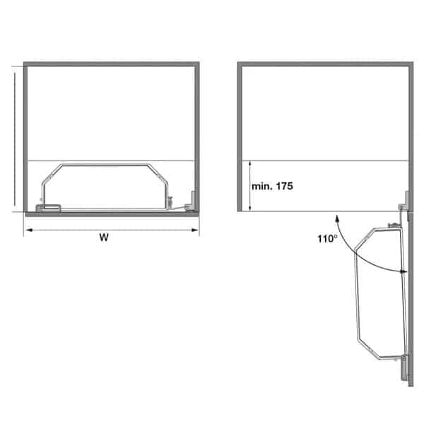Tủ đựng đồ khô 600mm Tandem Side Hafele 545.02.212 Tủ đựng đồ khô 600mm Tandem Side Hafele 545.02.212