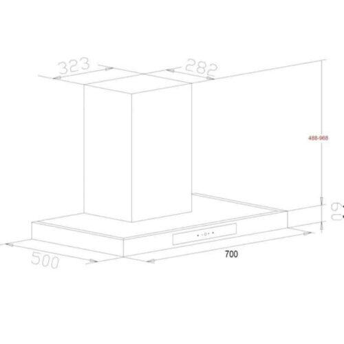 Kích thước máy hút mùi Chefs EH-R106E7D