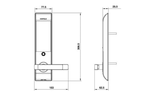 Thiết kế của Khóa điện tử Hafele 912.05.582