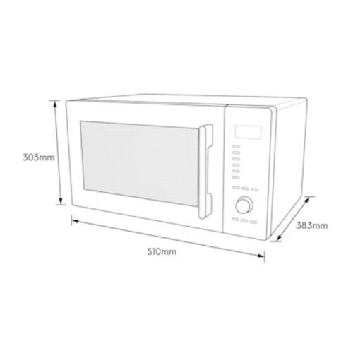 Kích thước lò vi sóng mini có nướng đối lưu 30L Electrolux EMG30D22BM