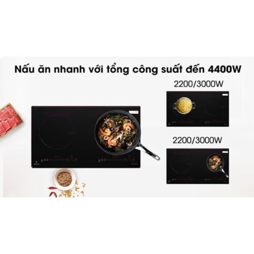 Công suất bếp từ đôi Pramie PRMY-2205 lắp âm