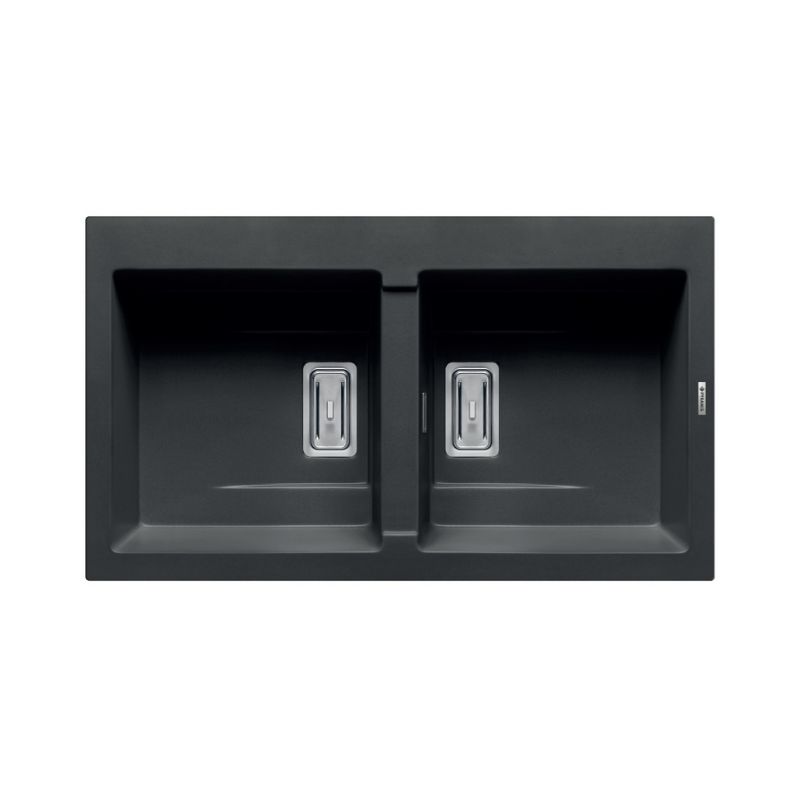 Chậu rửa chén đá 2 hố Elica Pyragranite Kartesio 2B Carbon 70053911 Chậu rửa chén đá 2 hố Elica Pyragranite Kartesio 2B Carbon 70053911