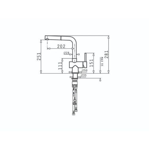 Thiết kế của vòi rửa chén Elica Capriccio Premium Stainless Steel 90917201