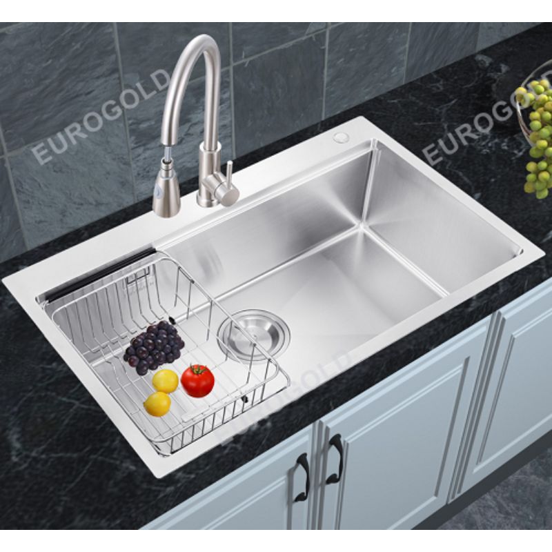 Chậu rửa bát inox 1 hố Eurogold EUS68045 Chậu rửa bát inox 1 hố Eurogold EUS68045
