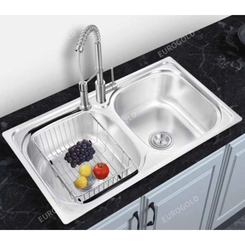 Chậu rửa bát inox 304 Eurogold EUD67848 Chậu rửa bát inox 304 Eurogold EUD67848
