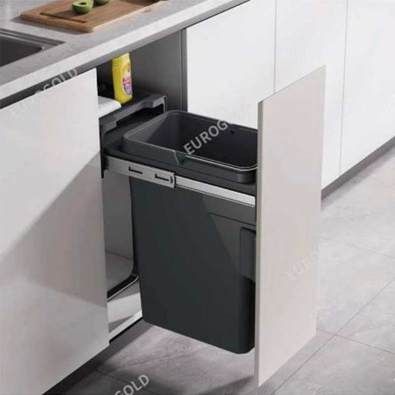 Thùng rác âm tủ giảm chấn Eurogold BR300 Thùng rác âm tủ giảm chấn Eurogold BR300