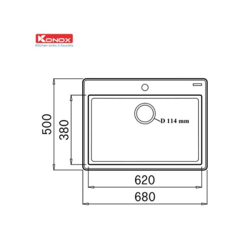Chậu rửa bát Granite Ruvita 680 Black 5 chau rua bat granite ruvita 680 black 4