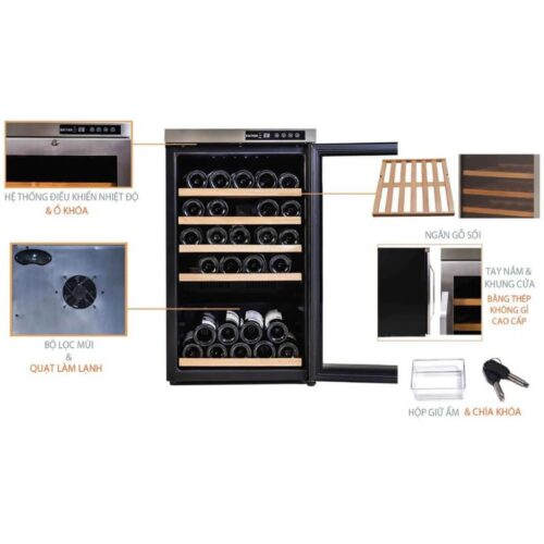 chi tiet tu ruou vang kadeka ka 39wr