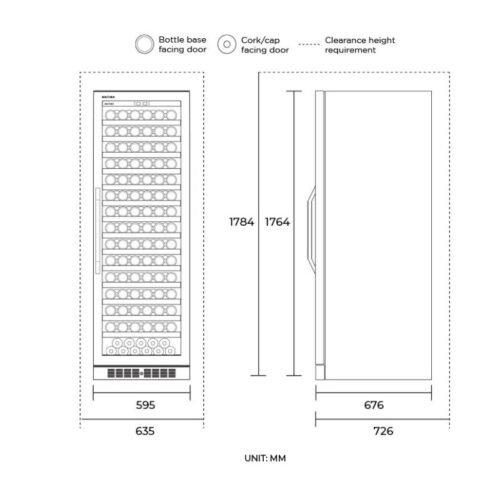 kich thuoc tu ruou vang kadeka ksj 168ew