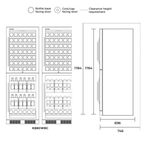 kich thuoc tu uop ruou bia kadeka kb80wbc