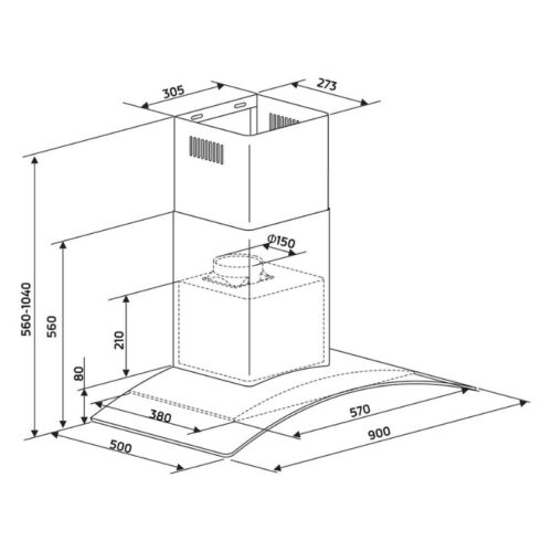 kich thuoc may hut mui ap tuong binova bi 77 gt 09