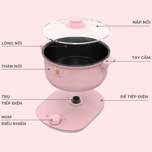 Nồi lẩu điện Hawonkoo HEH-100-PK 4 thiet ke noi lau dien hawonkoo heh 100 pk