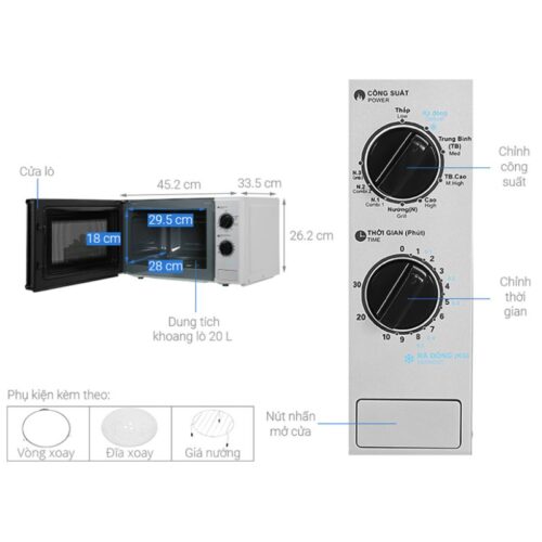 chi tiet lo vi song mini 20l sharp r g225vn bk