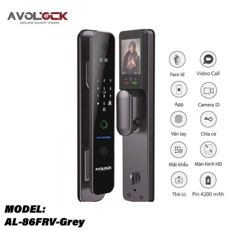 Khóa cửa thông minh Avolock AL-86FRV-Grey Khóa cửa thông minh Avolock AL-86FRV-Grey